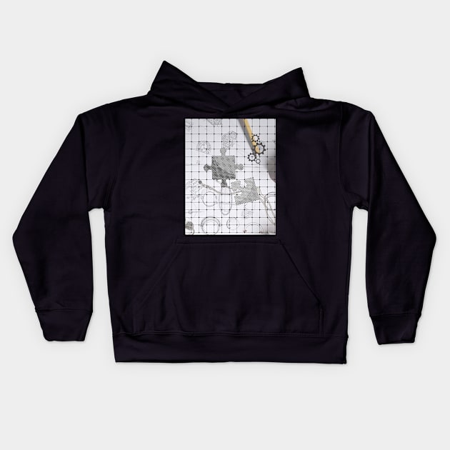 Geometrical design Kids Hoodie by Vinurajput